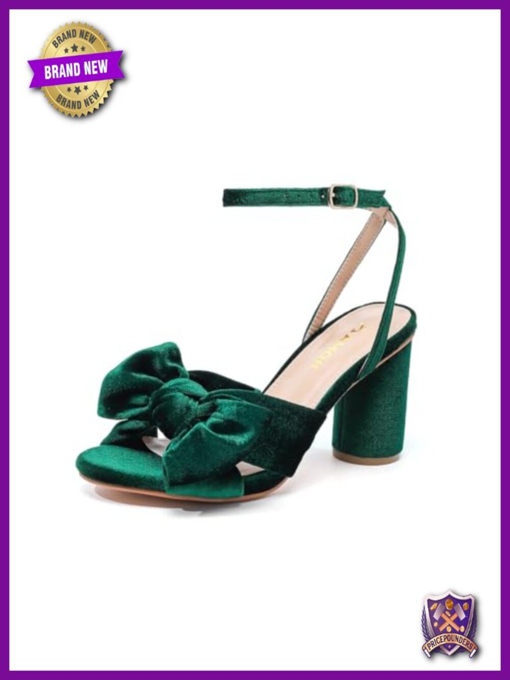 Chunky Block Heel Satin Sandals with Bowknot Ankle Strap
